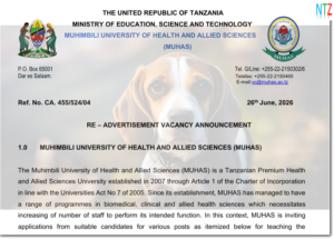 MUHAS Vacancies 2026