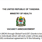 nafasi za kazi 123 Kada za Afya/ Ministry of Health Vacancies, December 2023