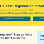 ACT Test Registration Information