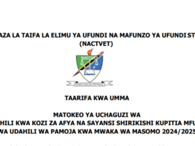 NACTVET/NACTE Selection 2024/25 | Waliochaguliwa Diploma na Certificates 2024
