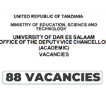 88 Job Vacancies Open at UDSM – University of Dar es Salaam